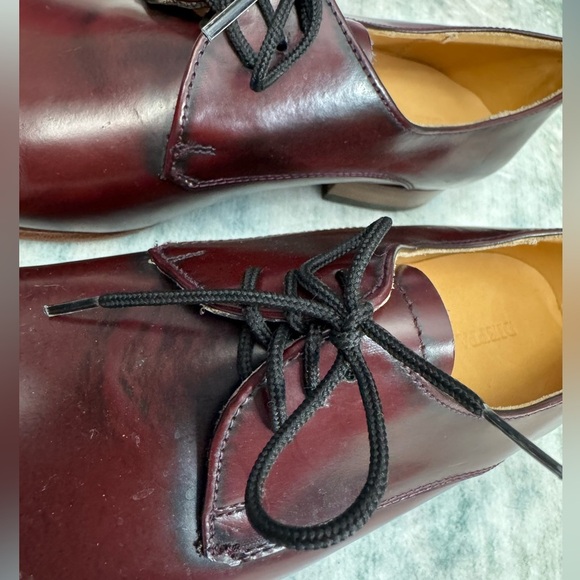 Dieppa Restrepo Burgundy Leather Oxford Shoes Women’s Size 6 Handmade Artisan - Picture 6 of 13